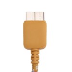USB 3.0 Nylonkabel - 1M (Gul)